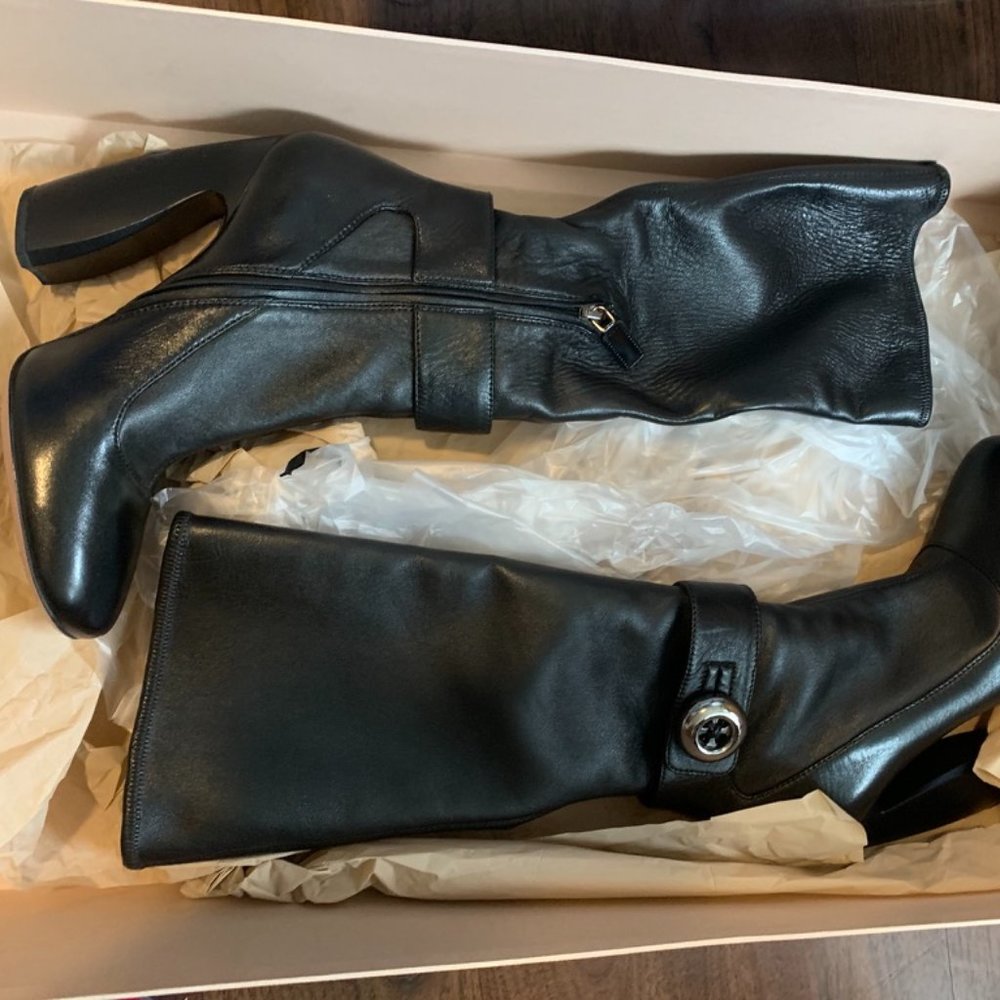 Prada Black Boots, Chunky heel, size 7.5/37.5